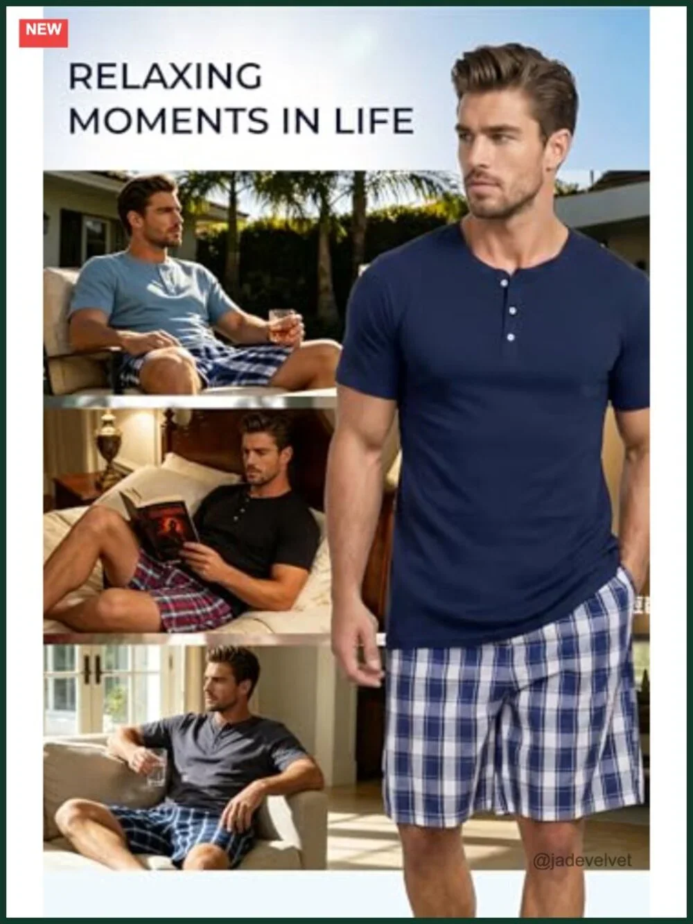 100% Cotton Short Sleeve Pajama Set Button Top with Pockets Cozy Lounge